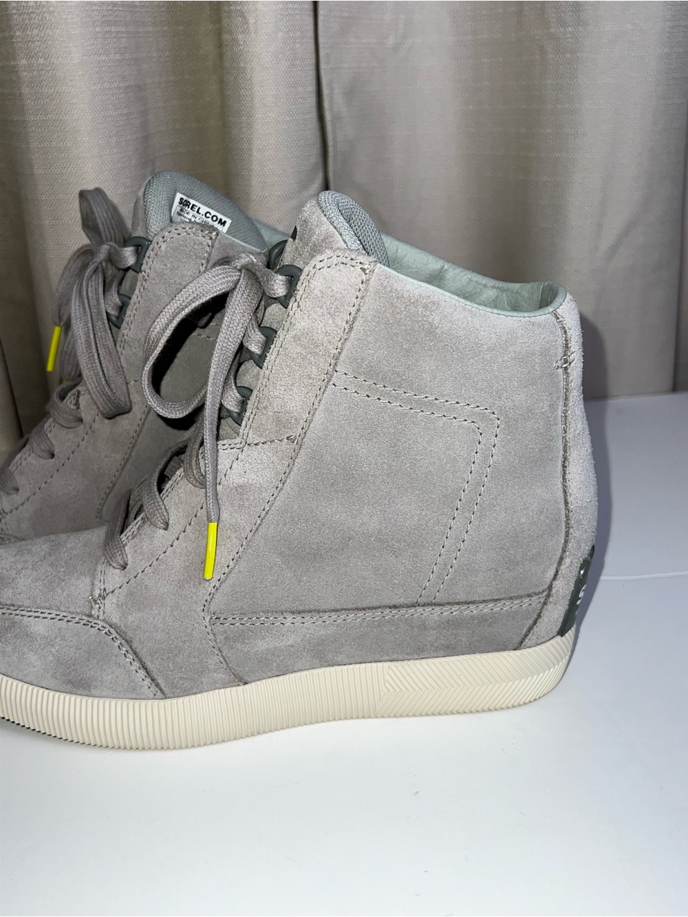 SOREL Out ‘N About Suede Wedge High-Top Sneaker/Booties - Picture 10 of 12